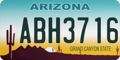 AZ license plate ABH3716