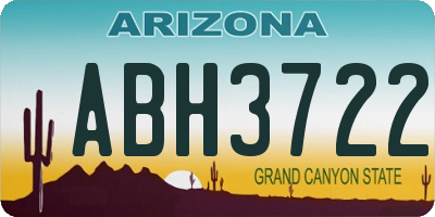 AZ license plate ABH3722