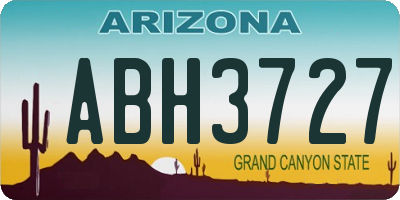 AZ license plate ABH3727