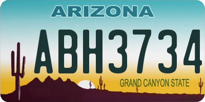 AZ license plate ABH3734