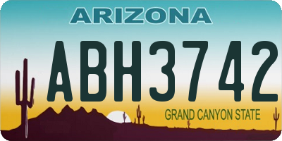 AZ license plate ABH3742