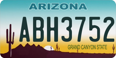 AZ license plate ABH3752