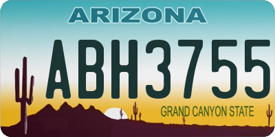 AZ license plate ABH3755