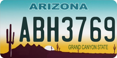 AZ license plate ABH3769