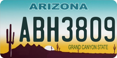 AZ license plate ABH3809