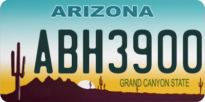 AZ license plate ABH3900