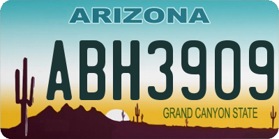 AZ license plate ABH3909