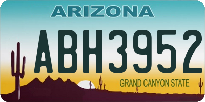 AZ license plate ABH3952