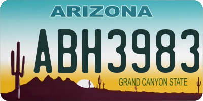 AZ license plate ABH3983
