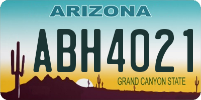 AZ license plate ABH4021