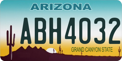 AZ license plate ABH4032