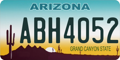 AZ license plate ABH4052