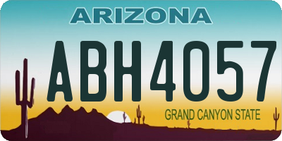 AZ license plate ABH4057