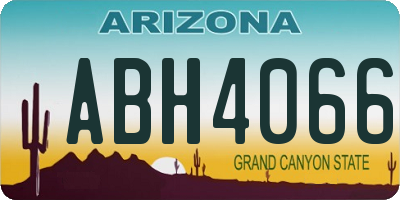 AZ license plate ABH4066