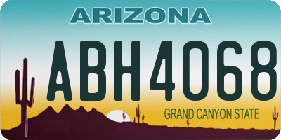 AZ license plate ABH4068