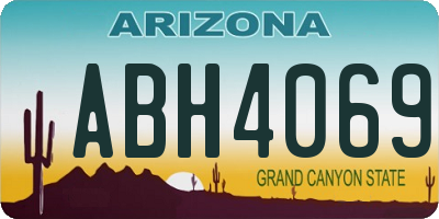 AZ license plate ABH4069