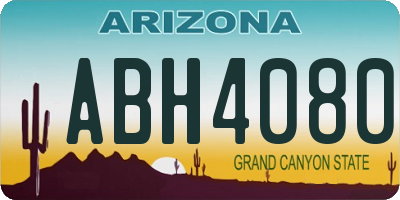 AZ license plate ABH4080
