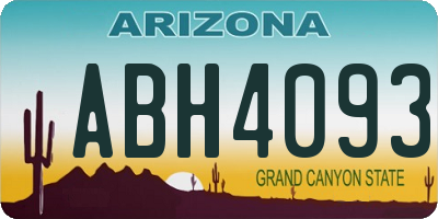 AZ license plate ABH4093