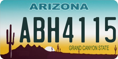 AZ license plate ABH4115