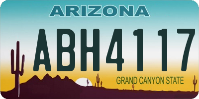 AZ license plate ABH4117