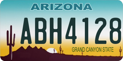 AZ license plate ABH4128