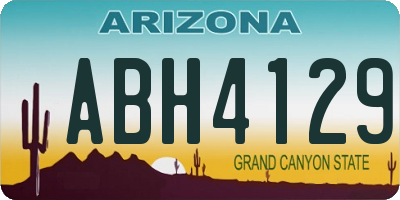 AZ license plate ABH4129