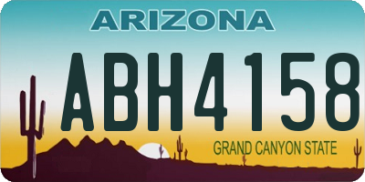 AZ license plate ABH4158