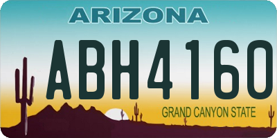 AZ license plate ABH4160