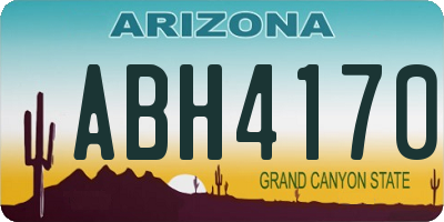 AZ license plate ABH4170