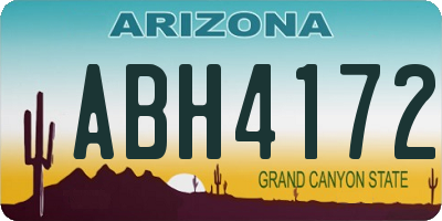AZ license plate ABH4172