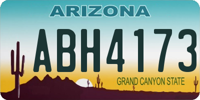AZ license plate ABH4173