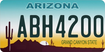 AZ license plate ABH4200
