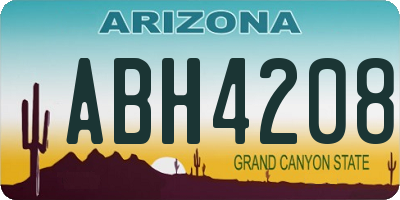 AZ license plate ABH4208