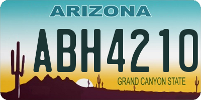 AZ license plate ABH4210