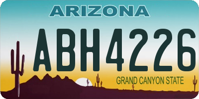 AZ license plate ABH4226