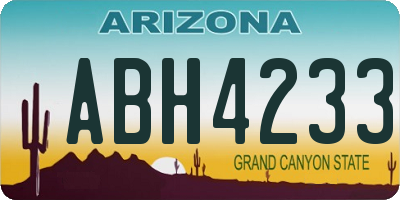 AZ license plate ABH4233