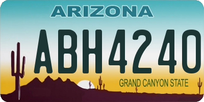 AZ license plate ABH4240