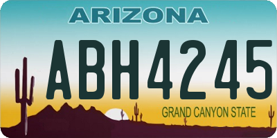 AZ license plate ABH4245