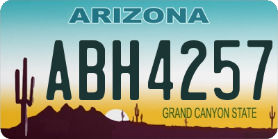 AZ license plate ABH4257