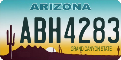 AZ license plate ABH4283