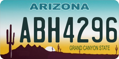 AZ license plate ABH4296