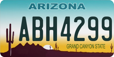 AZ license plate ABH4299