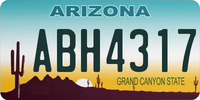 AZ license plate ABH4317