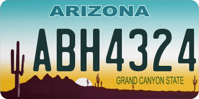 AZ license plate ABH4324