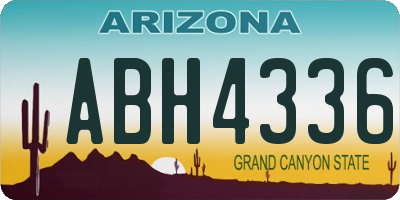 AZ license plate ABH4336