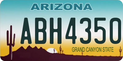 AZ license plate ABH4350
