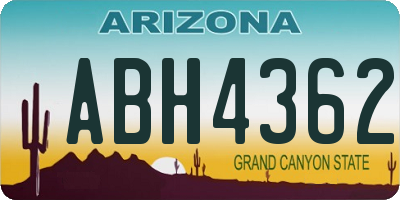 AZ license plate ABH4362