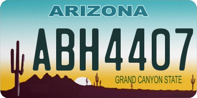 AZ license plate ABH4407