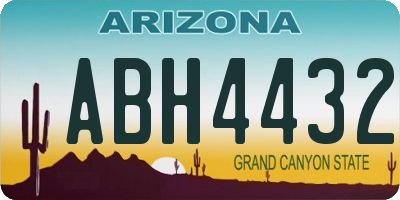AZ license plate ABH4432