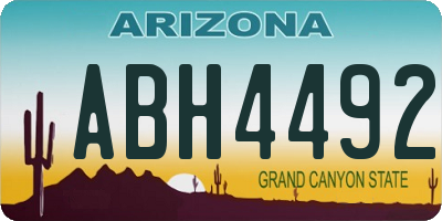 AZ license plate ABH4492